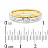 Thumbnail Image 2 of Men's 0.25 CT. Certified Canadian Diamond Solitaire Band in 14K Two-Tone Gold (I/I1)