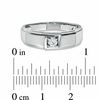 Men's 0.15 CT. Certified Canadian Diamond Solitaire Ring in 14K White Gold (I/I1)