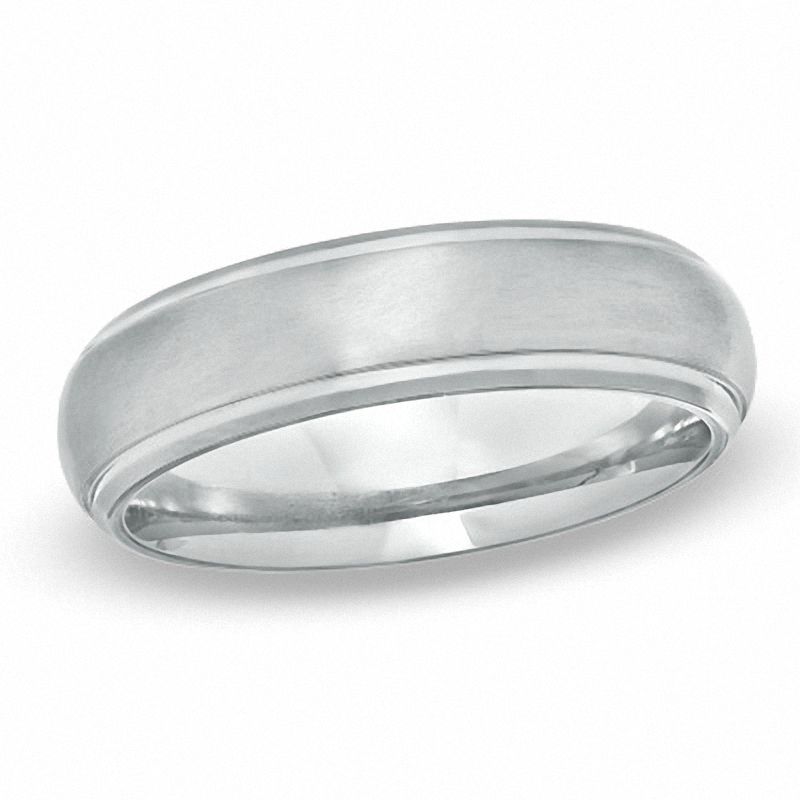 Men's 6.0mm Wedding Band in Titanium - Size 10