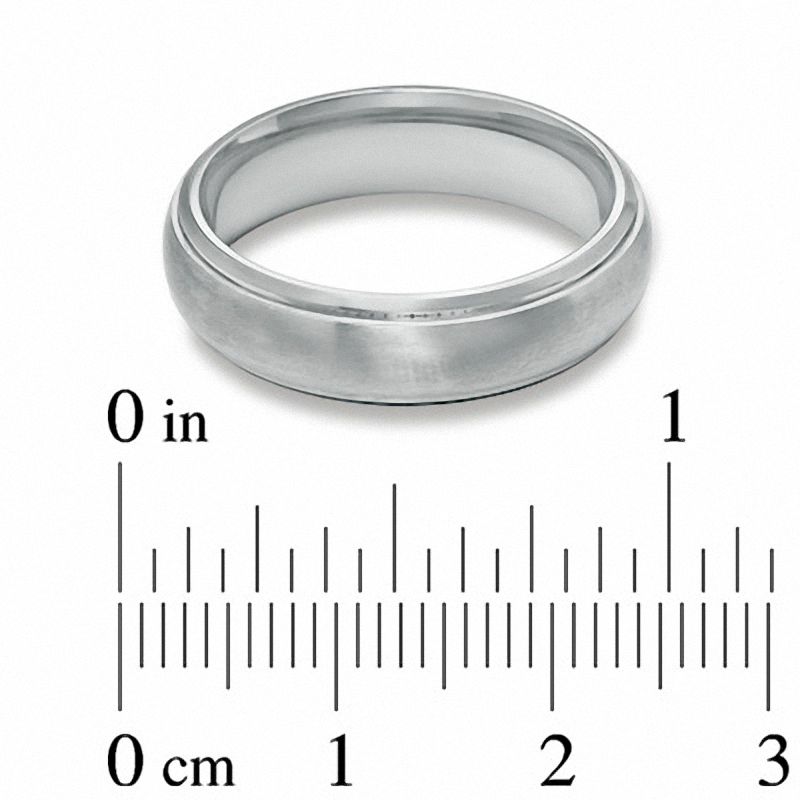 Men's 6.0mm Wedding Band in Titanium - Size 10