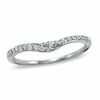 Thumbnail Image 0 of 0.15 CT. T.W. Diamond Wave Contour Wedding Band in 14K White Gold