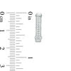 Thumbnail Image 2 of 0.15 CT. T.W. Diamond Double Row J Hoop Earrings in Sterling Silver
