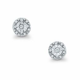0.06 CT. T.W. Diamond Round Stud Earrings in Sterling Silver