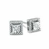 Thumbnail Image 0 of 0.05 CT. T.W. Diamond Square Stud Earrings in Sterling Silver