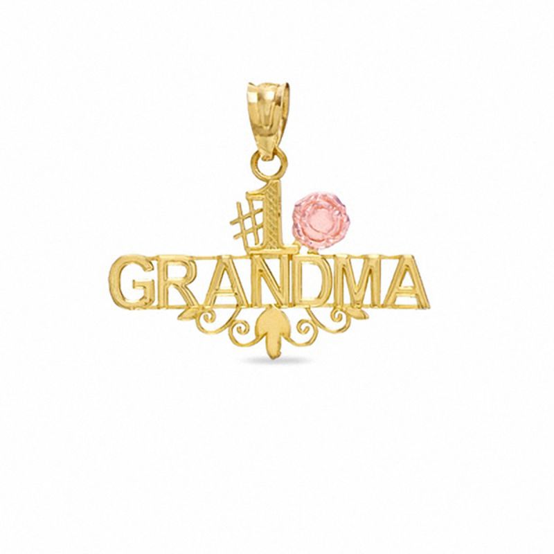10K Two-Tone Gold #1 Grandma Charm