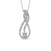 Thumbnail Image 0 of 0.12 CT. T.W. Diamond Swirl Pendant in Sterling Silver
