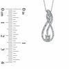 Thumbnail Image 2 of 0.12 CT. T.W. Diamond Swirl Pendant in Sterling Silver