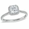 Thumbnail Image 1 of 0.95 CT. T.W. Princess-Cut Diamond Framed Engagement Ring in 14K White Gold