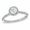 Thumbnail Image 1 of 0.70 CT. T.W. Pavé Diamond Framed Engagement Ring in 14K White Gold