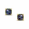 Thumbnail Image 1 of 6.0mm Cushion-Cut Mystic Fire® Topaz Stud Earrings in 10K Gold