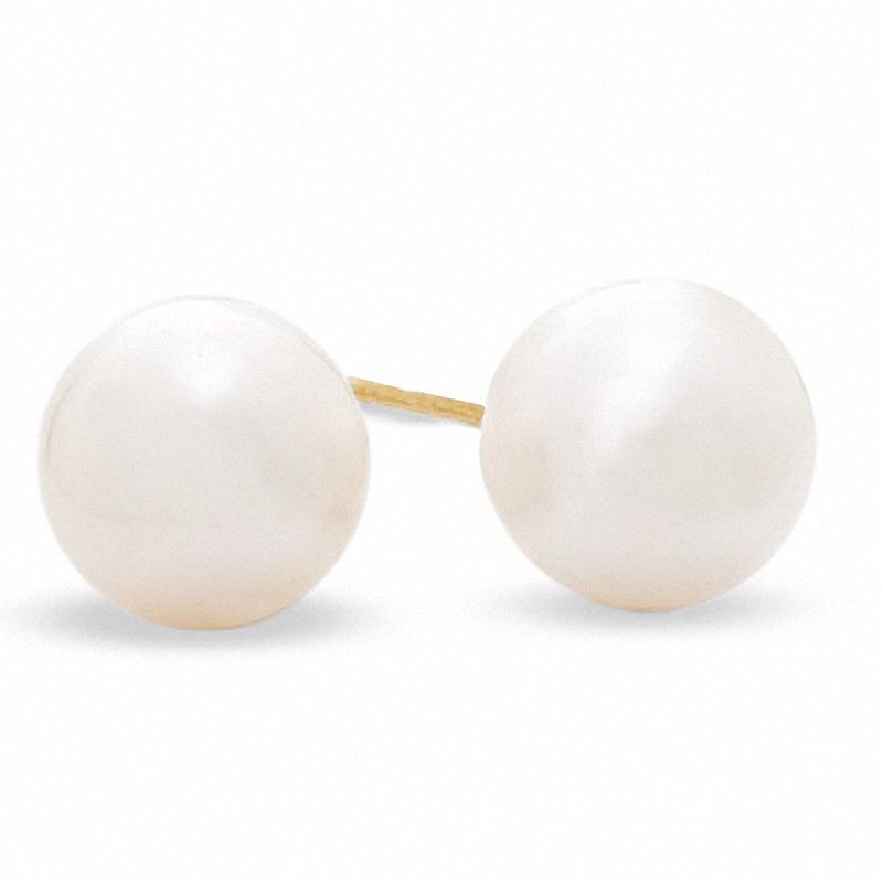 Honora 7.0-7.5mm Cultured Freshwater Pearl Stud Earrings in 14K Gold|Peoples Jewellers