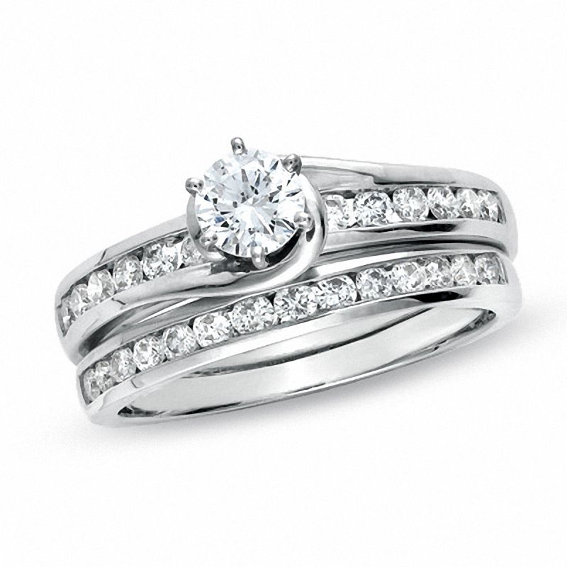 CT. T.W. Diamond Bridal Set 14K White Gold