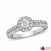 Thumbnail Image 1 of 0.88 CT. T.W. Certified Canadian Diamond Framed Engagement Ring in 14K White Gold (I/I1)