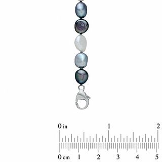 Honora 7.0-8.0mm Multi-Colour Baroque Freshwater Cultured Pearl Set in Sterling Silver