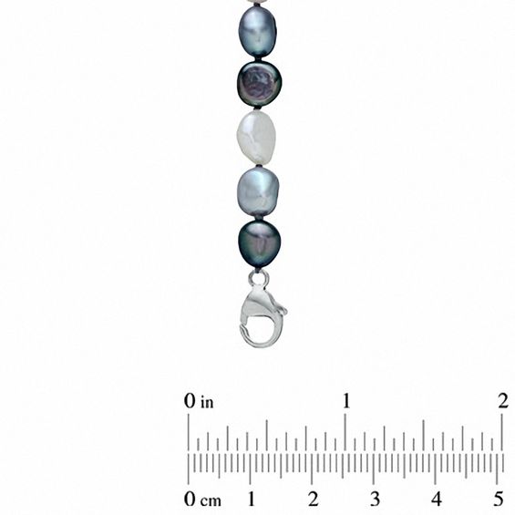Honora 7.0-8.0mm Multi-Colour Baroque Freshwater Cultured Pearl Set in Sterling Silver