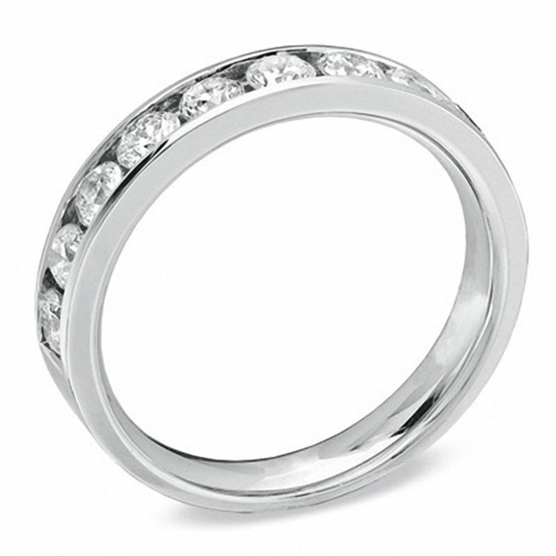 Diamond Channel-Set Anniversary Band 1-1/2 ct tw 14K White Gold | Kay Outlet