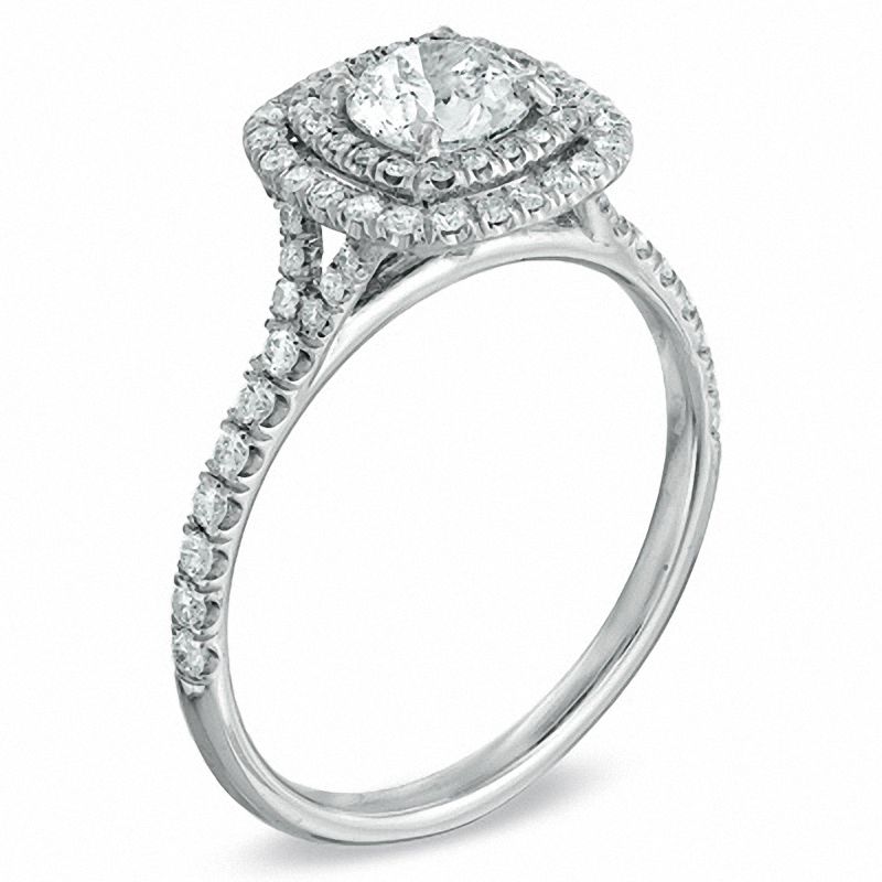 0.95 CT. T.W. Diamond Engagement Ring in 14K White Gold