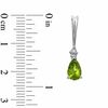 Thumbnail Image 2 of Pear-Shaped Peridot and Diamond Accent Pendant and Earrings Set in Sterling Silver