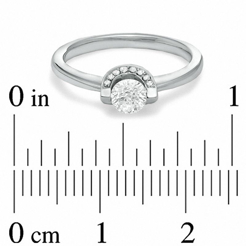 0.50 CT. T.W. Certified Canadian Diamond Engagement Ring in 14K White Gold I/I1