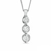Thumbnail Image 0 of 0.50 CT. T.W. Certified Canadian Diamond Three Stone Pendant in 14K White Gold - 17"