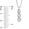 Thumbnail Image 1 of 0.50 CT. T.W. Certified Canadian Diamond Three Stone Pendant in 14K White Gold - 17"