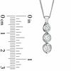 Thumbnail Image 2 of 0.50 CT. T.W. Certified Canadian Diamond Three Stone Pendant in 14K White Gold - 17"