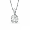 Thumbnail Image 0 of 0.50 CT. T.W. Certified Canadian Diamond Pendant in 14K White Gold - 17"