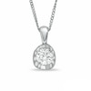 Thumbnail Image 1 of 0.50 CT. T.W. Certified Canadian Diamond Pendant in 14K White Gold - 17"