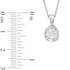 Thumbnail Image 1 of 0.50 CT. T.W. Certified Canadian Diamond Pendant in 14K White Gold - 17"