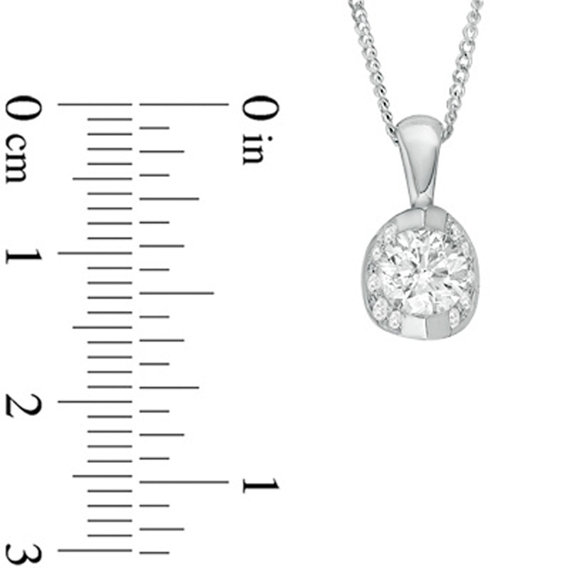 0.50 CT. T.W. Certified Canadian Diamond Pendant in 14K White Gold - 17"