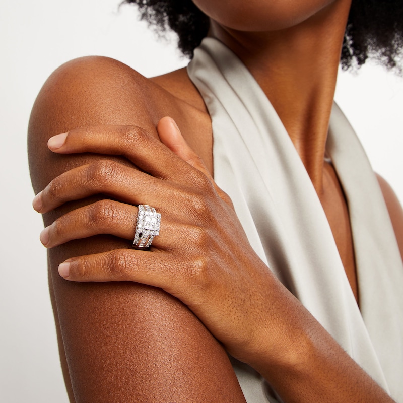 Main Image 2 of 2.00 CT. T.W. Quad Princess-Cut Diamond Engagement Ring in 14K White Gold