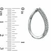 0.33 CT. T.W. Diamond Pavé Eclipse Hoop Earrings in 10K White Gold