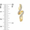 Thumbnail Image 2 of 0.20 CT. T.W. Diamond Twisted Drop Earrings in 10K Gold