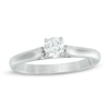 0.30 CT. Certified Colourless Diamond Solitaire Engagement Ring in 14K White Gold (F/I1)