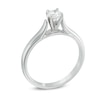 0.30 CT. Certified Colourless Diamond Solitaire Engagement Ring in 14K White Gold (F/I1)