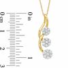 Thumbnail Image 2 of 0.33 CT. T.W. Diamond Cherry Blossom Pendant in 10K Gold