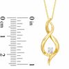 Thumbnail Image 1 of 0.07 CT. Diamond Swirl Pendant in 10K Gold