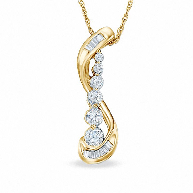 0.25 CT. T.W. Journey Diamond Pendant in 10K Gold|Peoples Jewellers