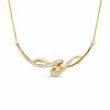 Thumbnail Image 0 of 0.20 CT. T.W. Diamond Twist Necklace in 10K Gold