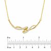 Thumbnail Image 1 of 0.20 CT. T.W. Diamond Twist Necklace in 10K Gold