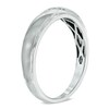 Thumbnail Image 1 of Diamond Accent Slant Wedding Band in 10K White Gold