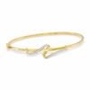 Thumbnail Image 1 of 0.21 CT. T.W. Diamond Swirl Bangle in 10K Gold