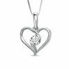 Thumbnail Image 1 of Sirena™ 0.10 CT. Diamond Heart Pendant in 10K White Gold