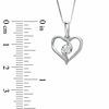 Thumbnail Image 2 of Sirena™ 0.10 CT. Diamond Heart Pendant in 10K White Gold