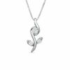Thumbnail Image 1 of Sirena™ 0.12 CT. T.W. Diamond Rose Pendant in 10K White Gold