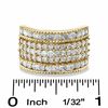 Thumbnail Image 2 of 2.00 CT. T.W. Diamond Multi-Row Band in 10K Gold