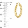 Thumbnail Image 2 of Diamond-Cut Mesh Tube Hoop Earrings in 10K Gold