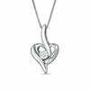 Thumbnail Image 0 of Sirena™ 0.12 CT. T.W. Diamond Heart Pendant in 10K White Gold