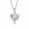 Thumbnail Image 1 of Sirena™ 0.12 CT. T.W. Diamond Heart Pendant in 10K White Gold