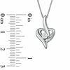 Thumbnail Image 2 of Sirena™ 0.12 CT. T.W. Diamond Heart Pendant in 10K White Gold